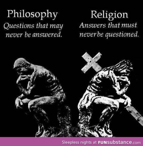 Philosophy vs. Religion