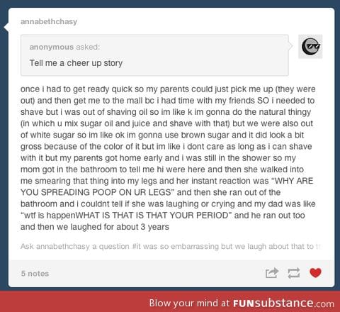 Apparently a cheer up story..