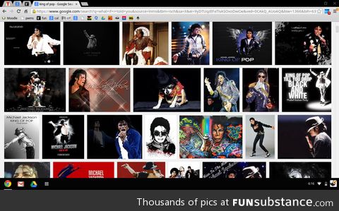 Searched king of pop, very happy