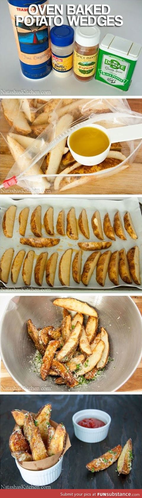 Delicious oven baked potato wedges to die for