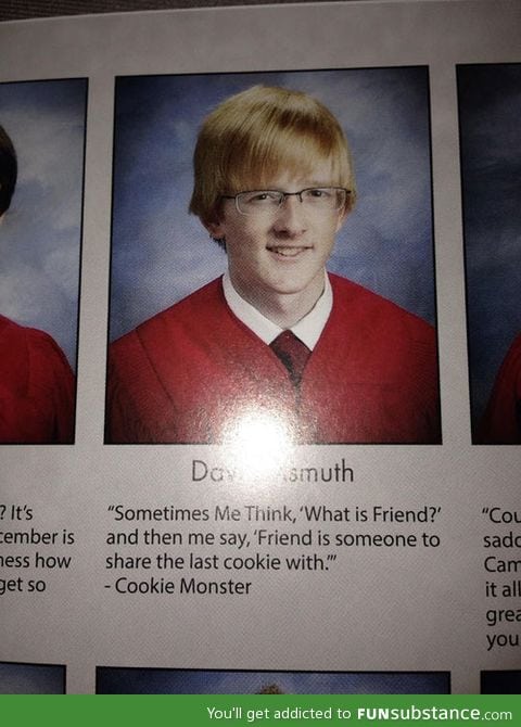 Nice yearbook quote...