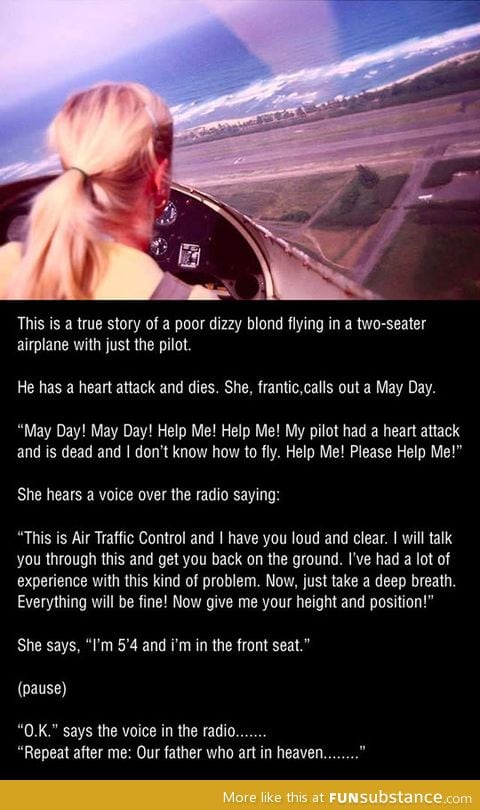 A true story of a poor dizzy blond