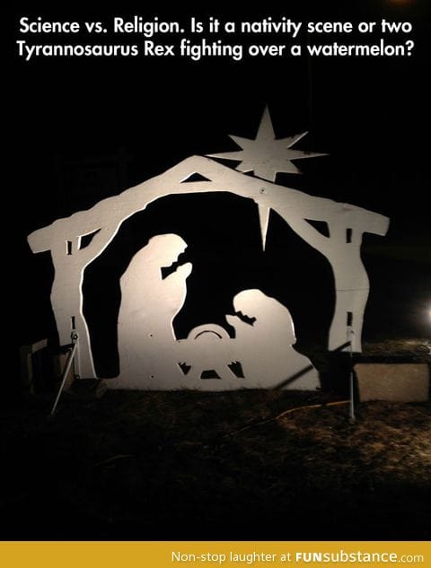Nativity or Tyrannosaurus Rex