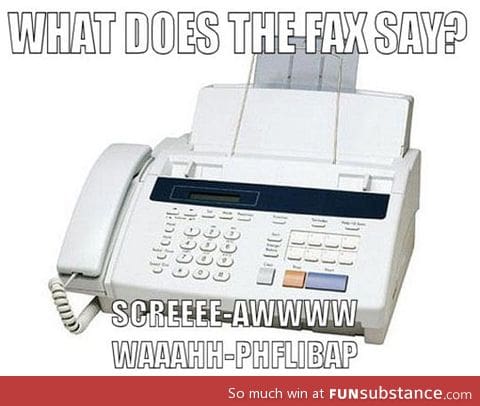 What does the fax say?