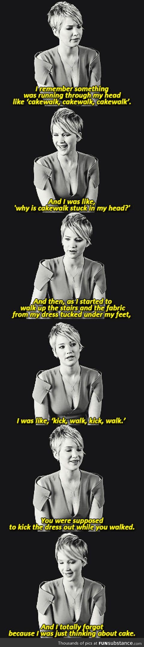 Jennifer Lawrence talks about her fall at the Oscars