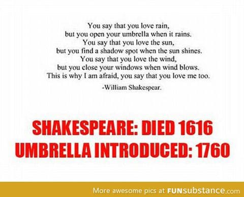 William shakespeare was a visionary