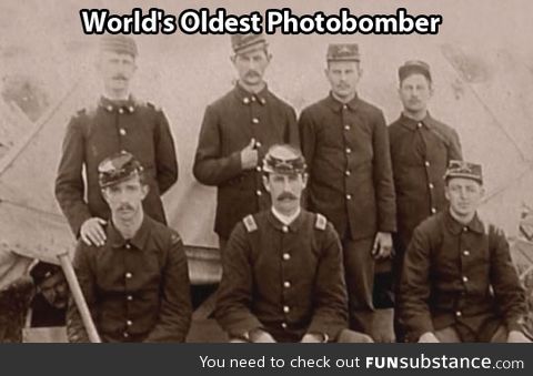 The oldest photobomber