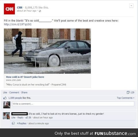 You know it's cold when CNN has nothing to report