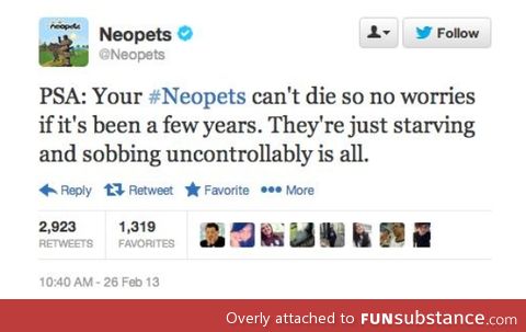 Neopets can't die