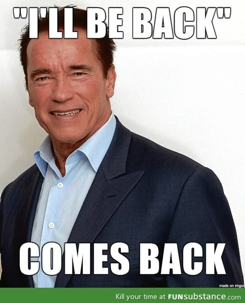 Good guy Arnold Schwarzenegger
