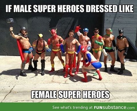 What If Male Superheroes Dressed Like Female Superheroes?