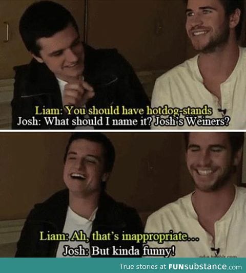 Josh and Liam joking around