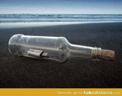 The future message in a bottle
