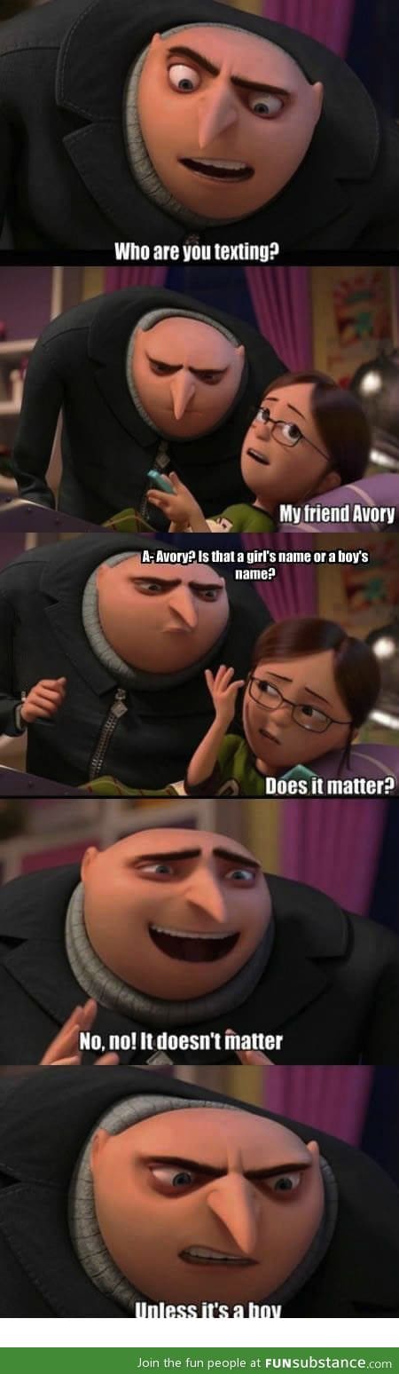 Gru is the best dad.