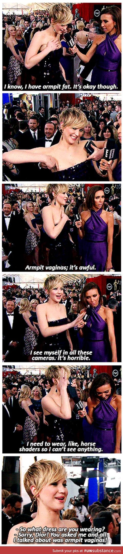 Jennifer Lawrence on the red carpet