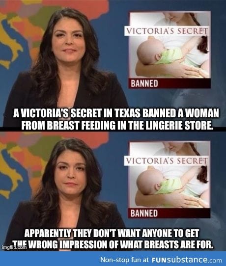 Weekend Update - Breastfeeding in Victoria’s Secret.