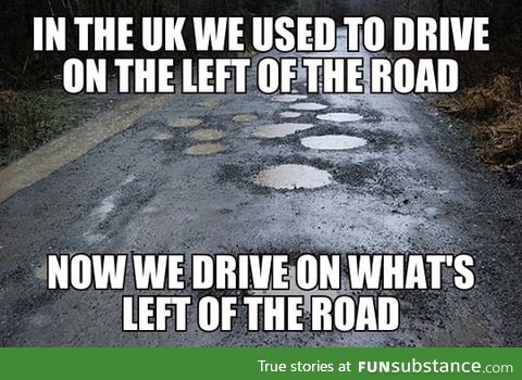 UK roads are the worst