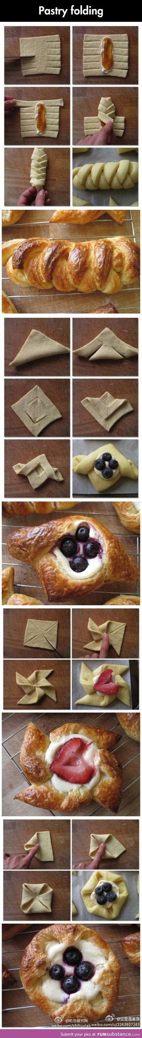 How pastries are folded to get their shape