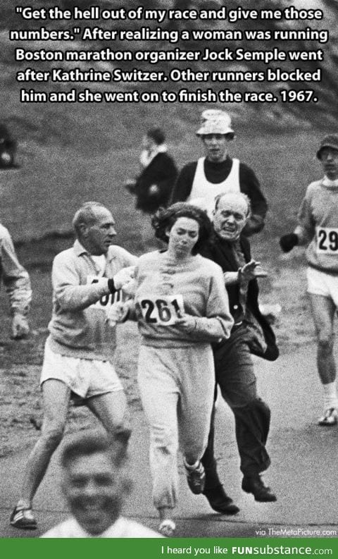 The First Woman In The Boston Marathon...