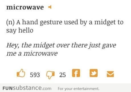 Definition of a microwave for midgets