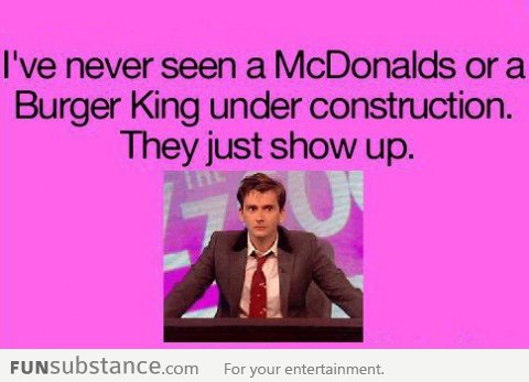 David Tennant on McDonald's and Burger King