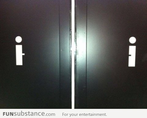 Simple Toilet Signs
