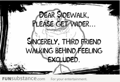 Dear sidewalk, please get wider