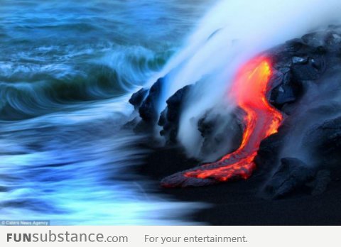 When lava meets sea