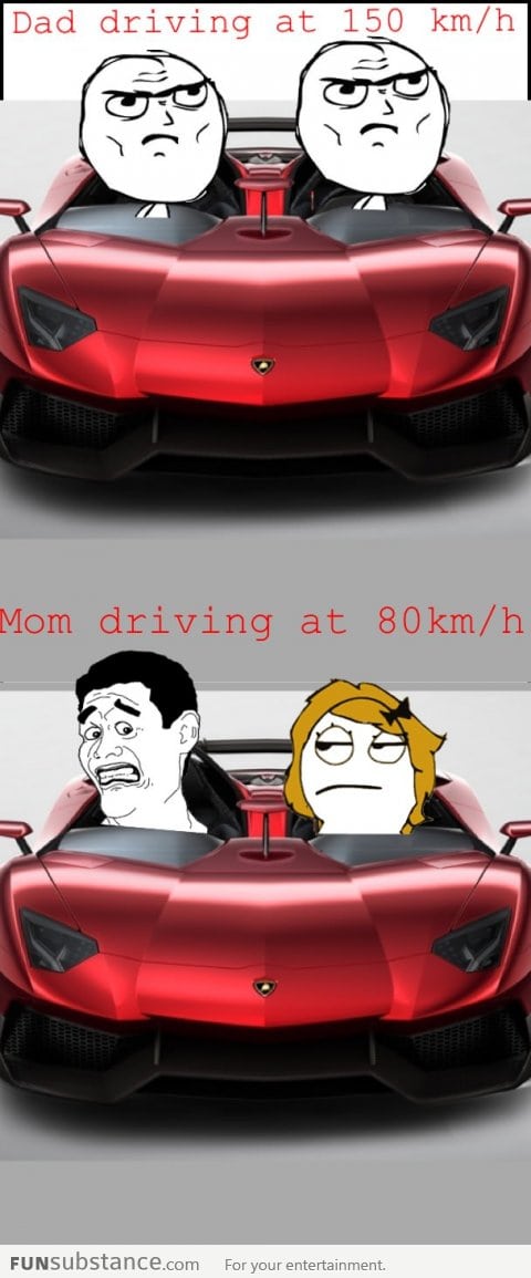 Dad vs mom driving