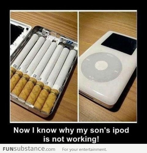 So that is why my son's iPod doesn't work