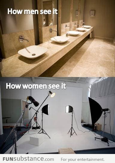 How Men and Women See Bathrooms