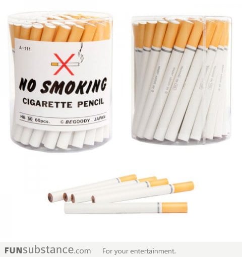 "No Smoking" Cigarette Pencils