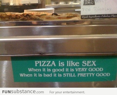 How Pizza is like S*x