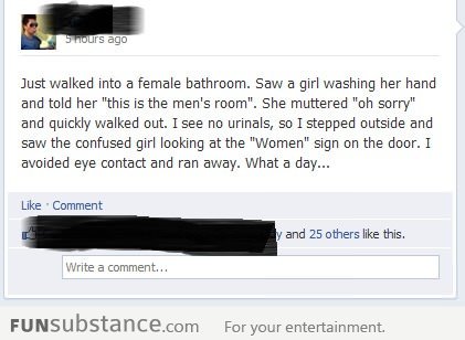 Most awkward day ever at the bathroom