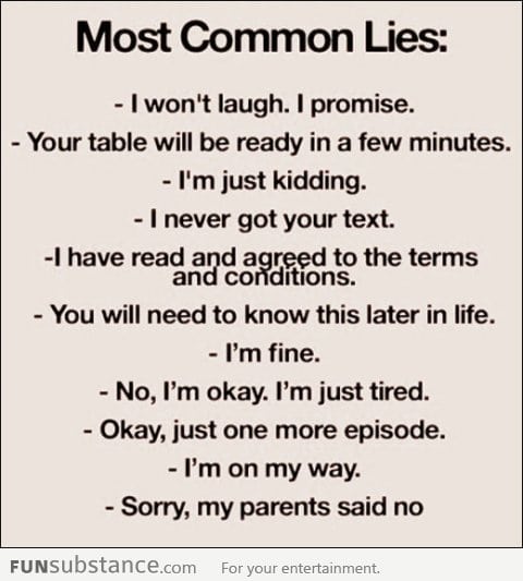 11 Most Common Lies