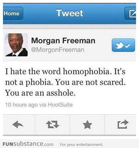 Morgan Freeman has a point