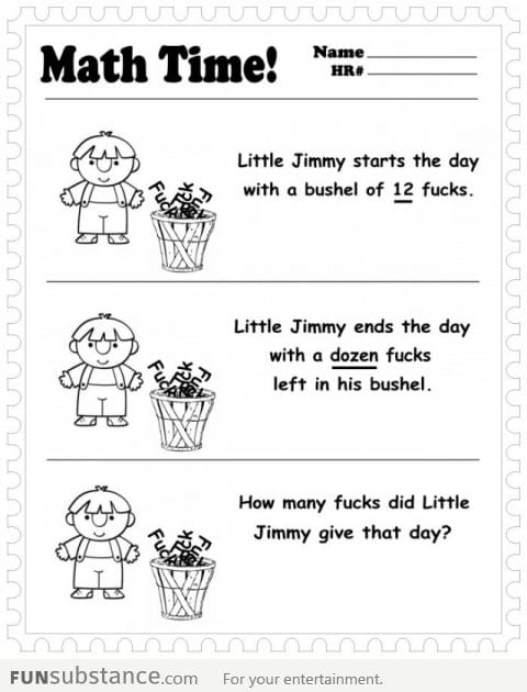 How many f**ks did Little Jimmy give that day?