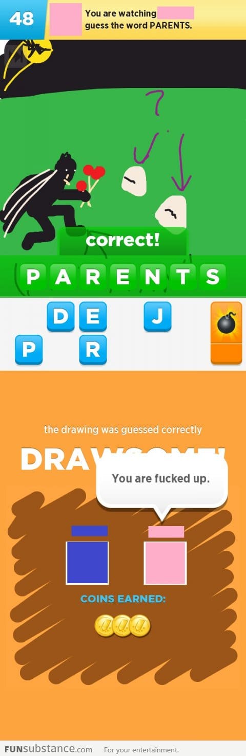 Guessing "Parents" in Draw Something