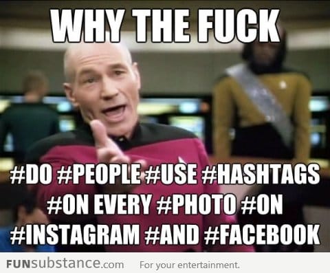 Too many hashtags everywhere