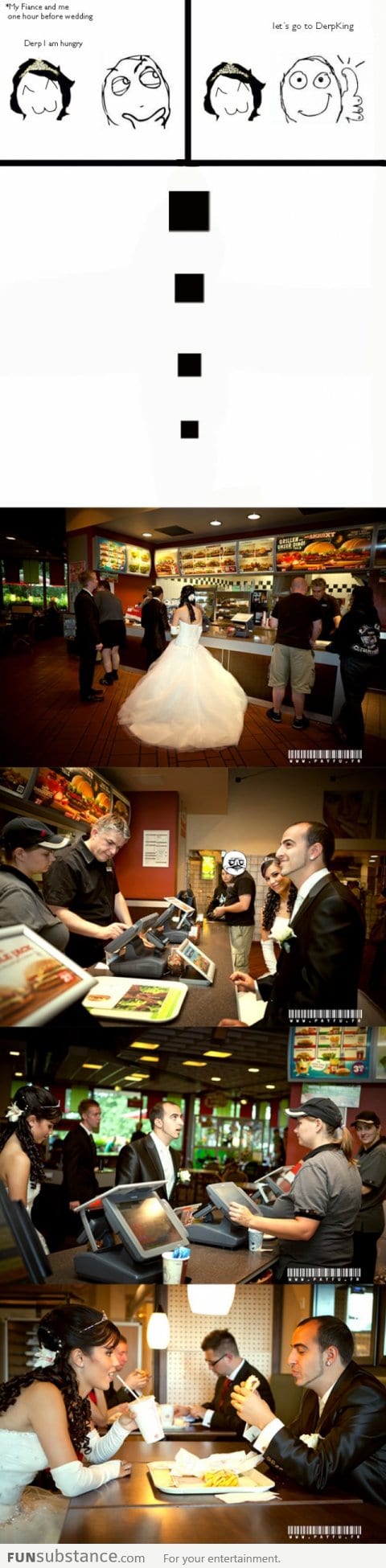 Burger King on wedding day