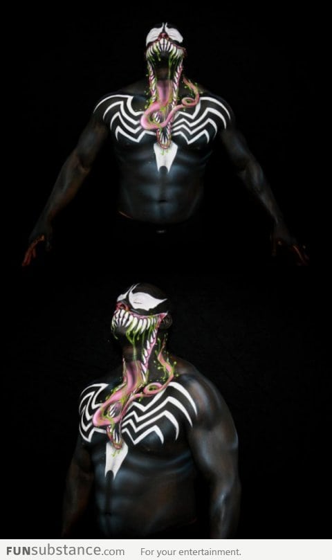 Awesome Venom Body Paint