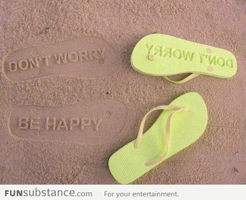 Don't worry, be happy slippers