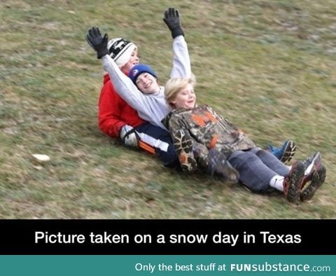 A snow day in Texas