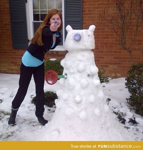 Snow Dalek. This is what we do with snow days in England