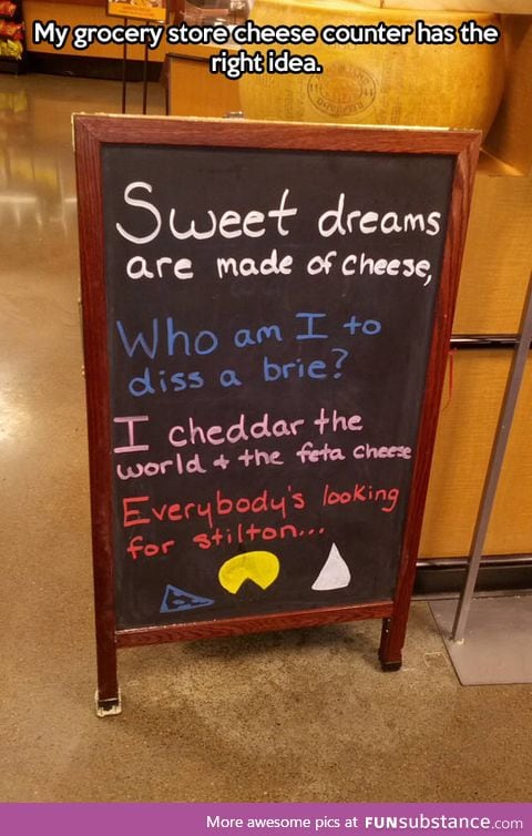 The proper way to sell cheese