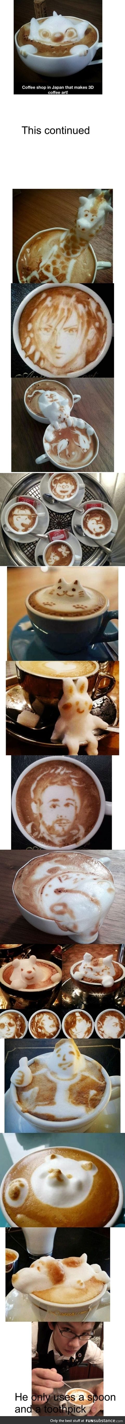 Japanese 3d coffee