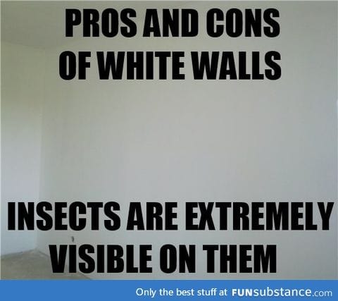 Pros & cons of white walls