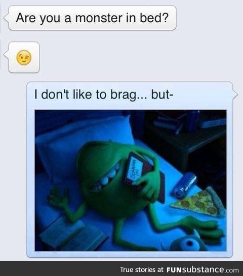 Monster in bed