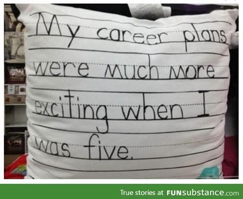 My career plans back then