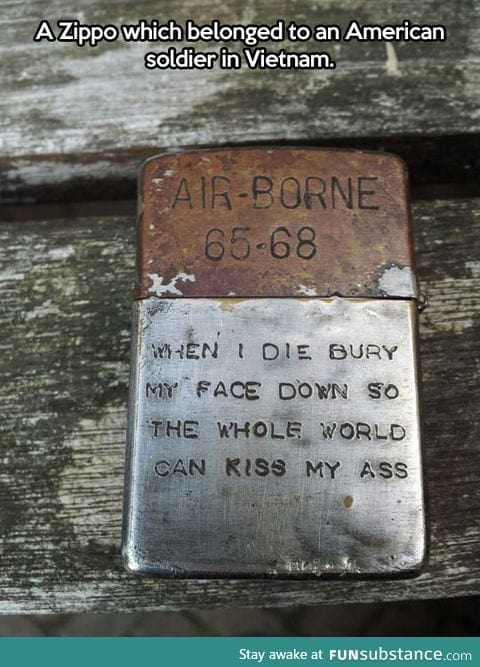 Message in a zippo